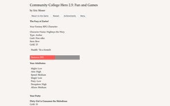 Community College Hero: Fun and Games Image