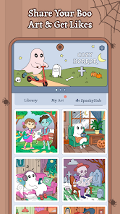 Boo Coloring Book: Cozy Horror screenshot