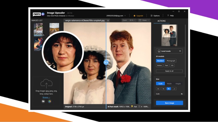 Nero AI Image Upscaler Pro 2025 screenshot