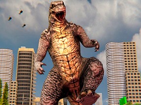 Monster Dinosaur Rampage City Attack Image