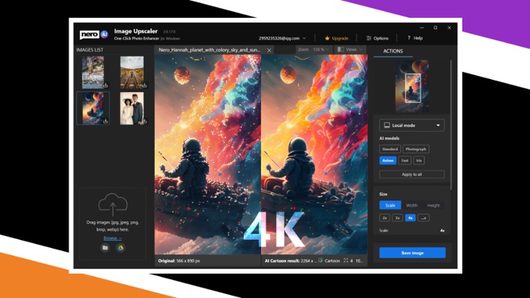 Nero AI Image Upscaler Pro 2025 screenshot