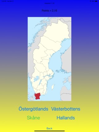 Provinces of Sweden -game screenshot