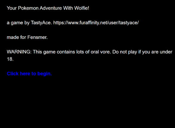 Your Pokemon Adventure With Wolfie Game Cover