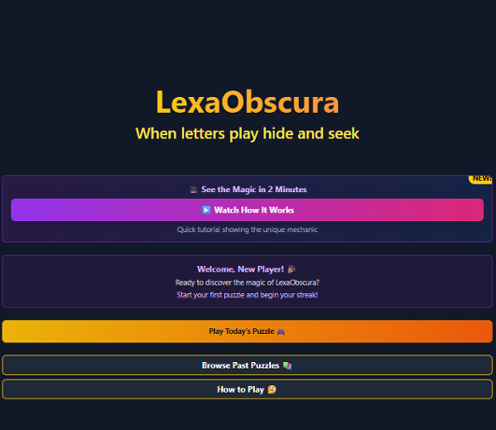 LexaObscura - Crosswords Where Clues Hide Answers Image