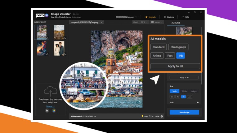 Nero AI Image Upscaler Pro 2025 screenshot