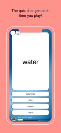 Latin Vocabulary Quiz screenshot