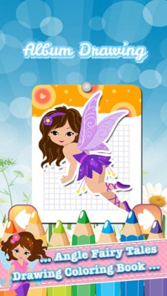 My Little Angle Fairy Tales Drawing Coloring Book - cute caricature art ideas pages for kids screenshot