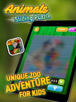 Animals Sliding Puzzle Game – Move and Match Pieces to Put Together Cute Pets Photos screenshot