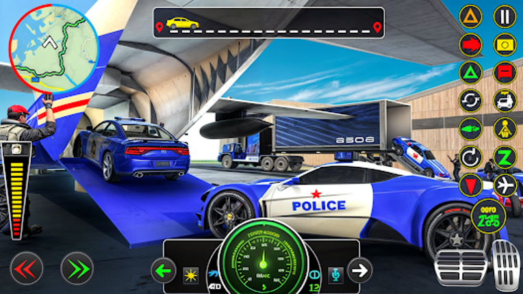 Police Muscle Car Cargo Plane screenshot