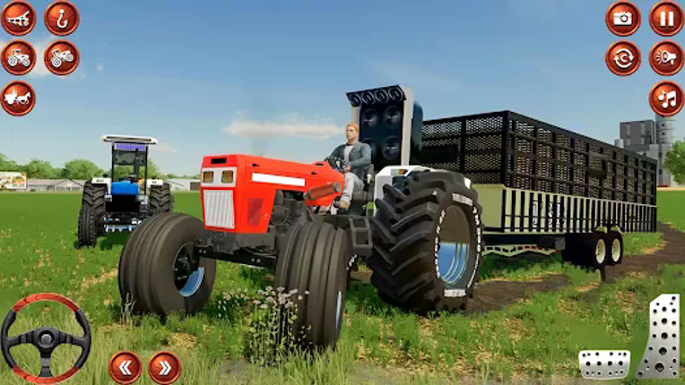 Indian Tractor Tochan Game 3d screenshot
