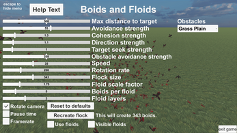 Boids and Floids screenshot