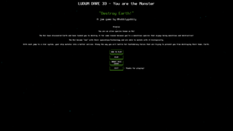 Destroy Earth - Ludum Dare 33 Jam Game Image