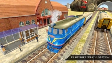 Rail Express: Cargo &amp; Passenger Trains Driving Image