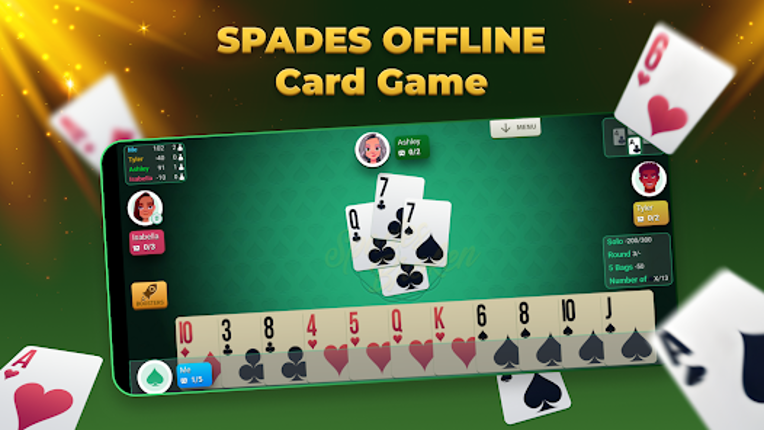 Spades Offline - Card Game screenshot