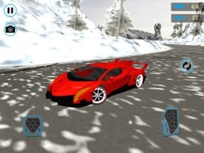 Lamborghini Car Snow Racing Image