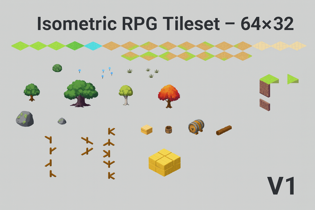 Games like Pixel Art 64×32 Isometric RPG Tileset (Base Pack)