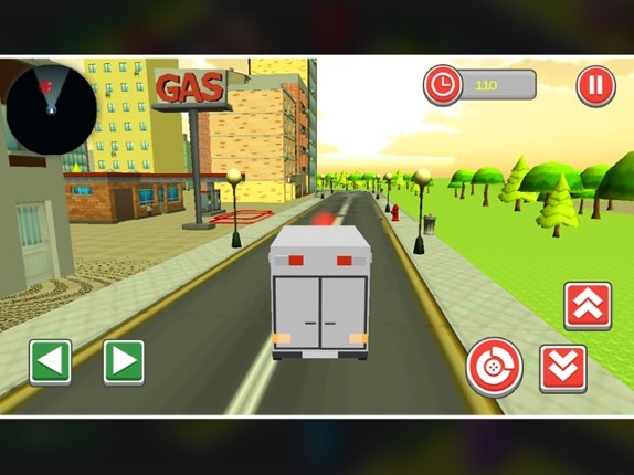 911 Blocky Ambulance Sim Game Image
