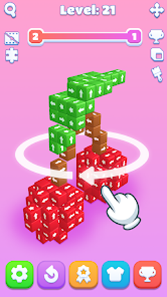 Cube Away 3D: Tap block out screenshot
