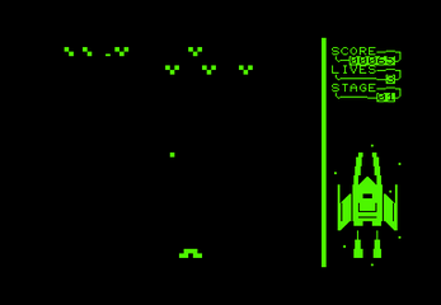 PETaxian (Commodore PET Galaxian) screenshot