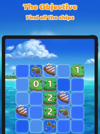 Islands and Ships logic puzzle screenshot