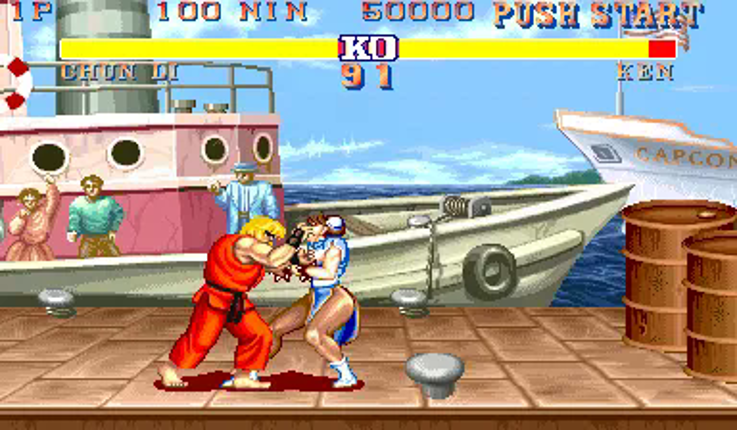 Ken Sei Mogura: Street Fighter II screenshot