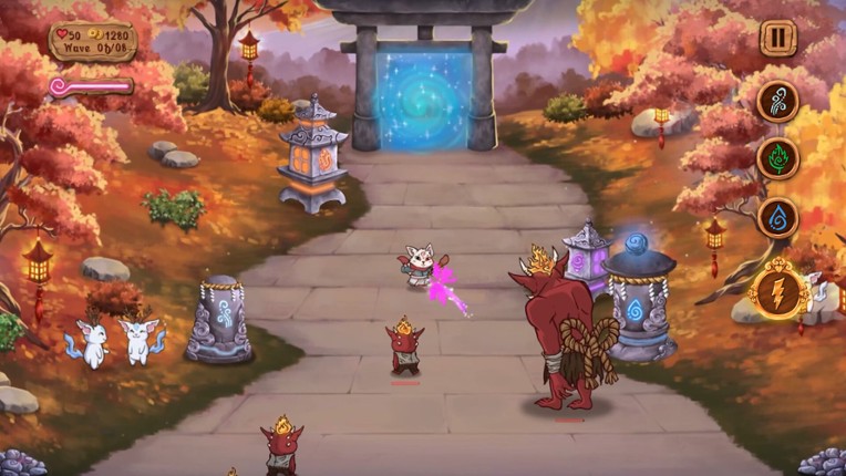 Kitsune's Paths Tower Defense screenshot