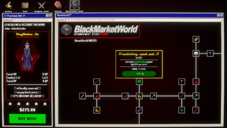 MMO Botfarm Simulator screenshot