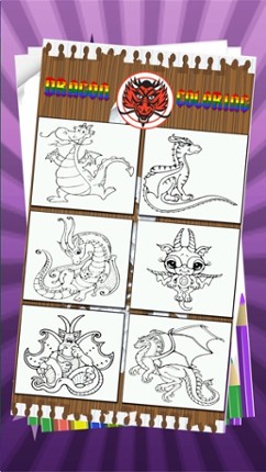 My Pet Dragon Coloring Book For Kids : Learn To Paint Little Dragon Cartoon And Monster Picture Free screenshot