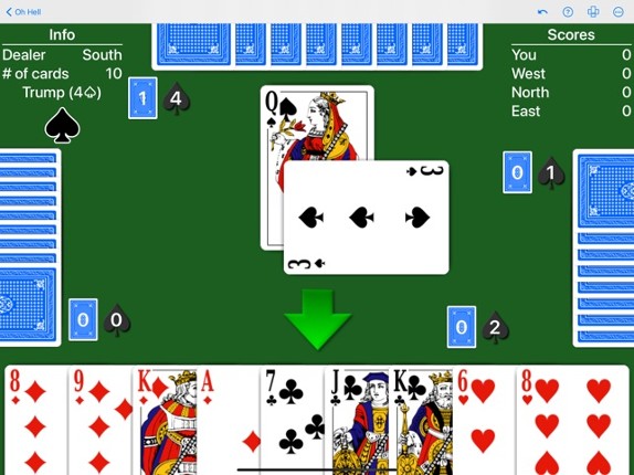 Oh Hell - Expert AI screenshot