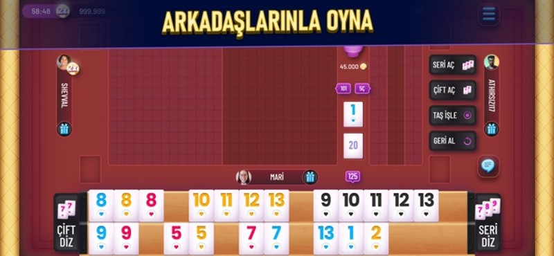 101 Okey Canli - Online Rummy screenshot