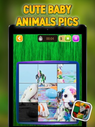 Animals Sliding Puzzle Game – Move and Match Pieces to Put Together Cute Pets Photos screenshot