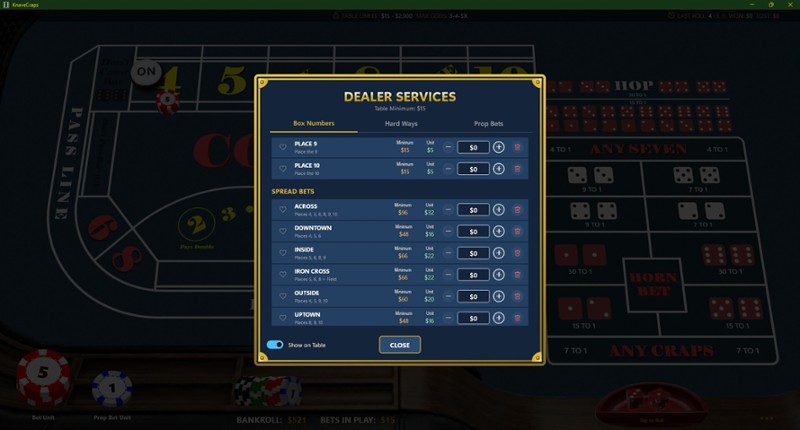 Knave Craps Image
