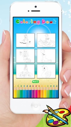 Mermaid &amp; Sea Animal Coloring Book - Drawing for Kids Games screenshot