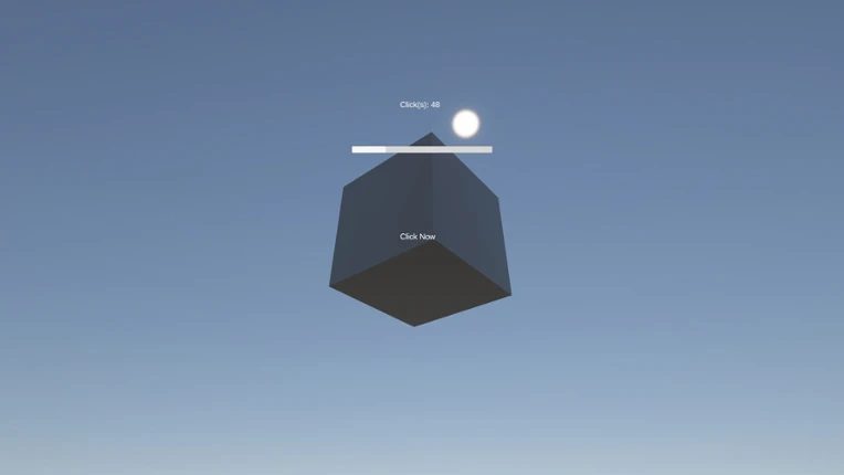 The game where you click on a cube Image