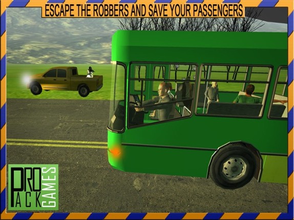 Mountain bus driving & dangerous robbers attack - Escape & drop your passengers safely screenshot