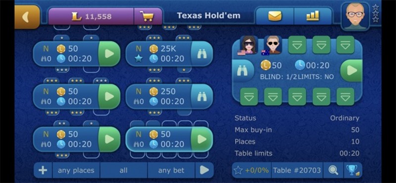 Online Poker LiveGames screenshot