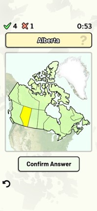 Canadian Provinces &amp; Ter. Quiz screenshot