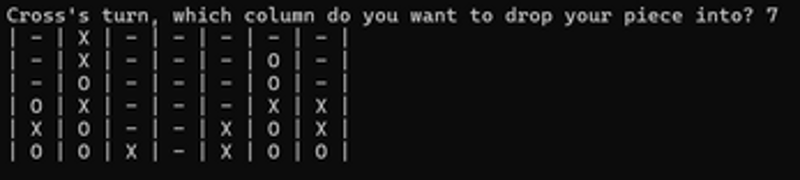 Connect Four (C++ Console) screenshot