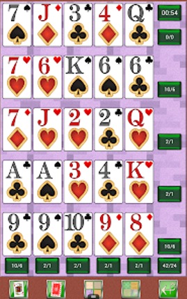 Poker Solitaire card game. Image