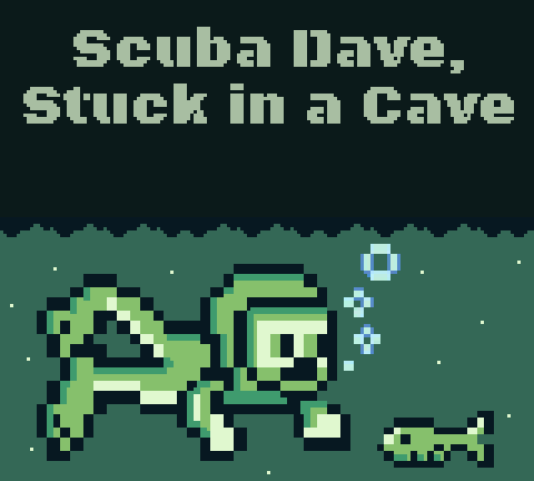 Games like Scuba Dave, Stuck in a Cave [GB Studio 2024 Fall Game Jam]