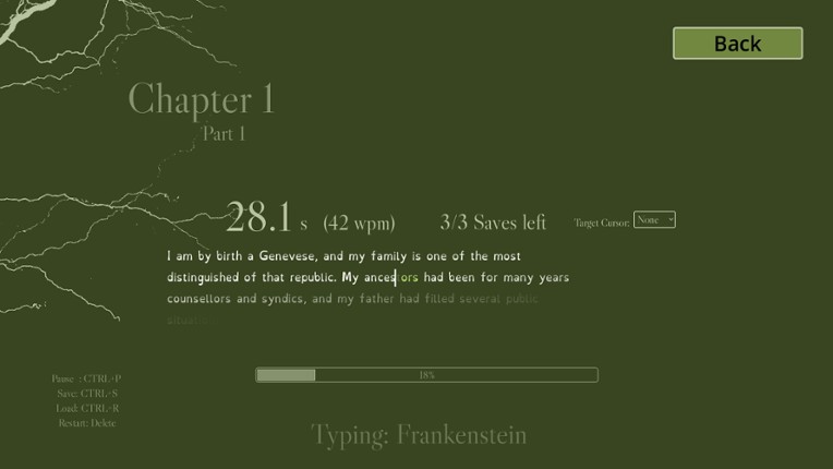 Typing Frankenstein screenshot