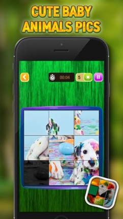 Animals Sliding Puzzle Game – Move and Match Pieces to Put Together Cute Pets Photos screenshot