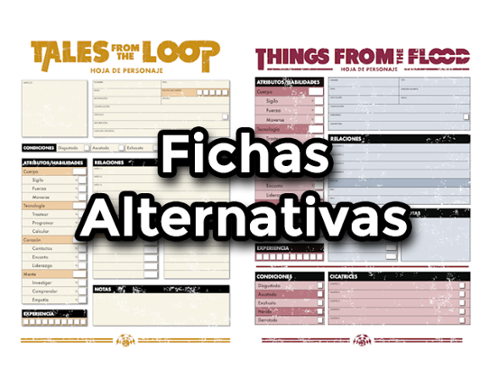Fichas alternativas para Tales from the loop y Things from the flood Image