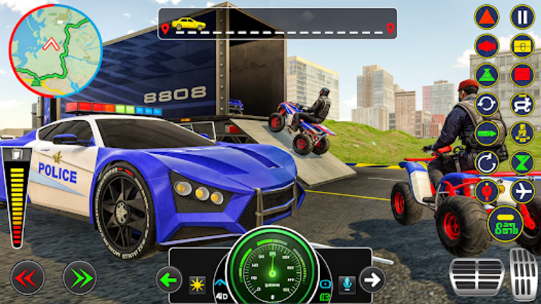 Police Muscle Car Cargo Plane screenshot