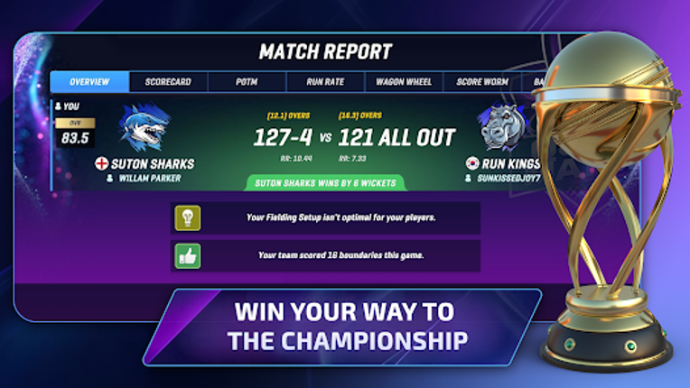 Cricket Team Coach 26 screenshot