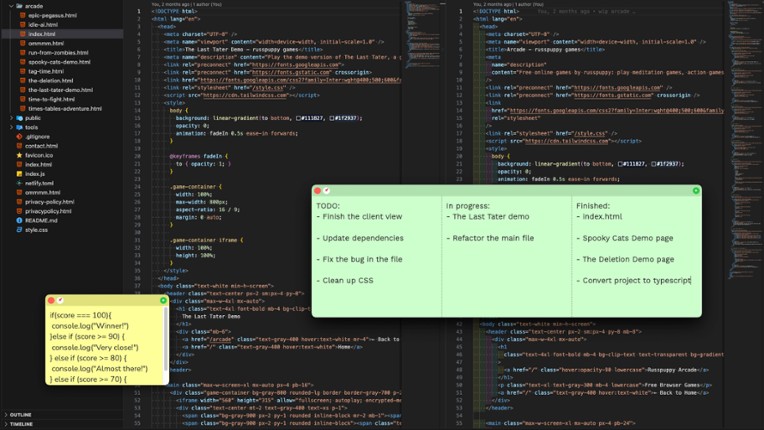 Plain Text Sticky Notes screenshot