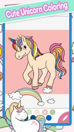 Cute My Little Unicorn House Coloring Book screenshot
