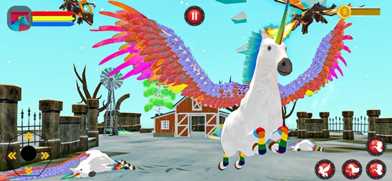 Flying Unicorn Pegasus Horse Image