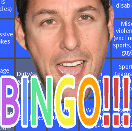 Adam Sandler Bingo Game Cover