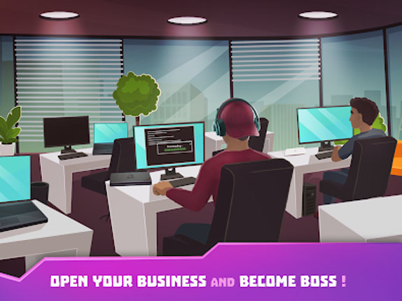 Hacker or Dev Tycoon? Tap Sim screenshot